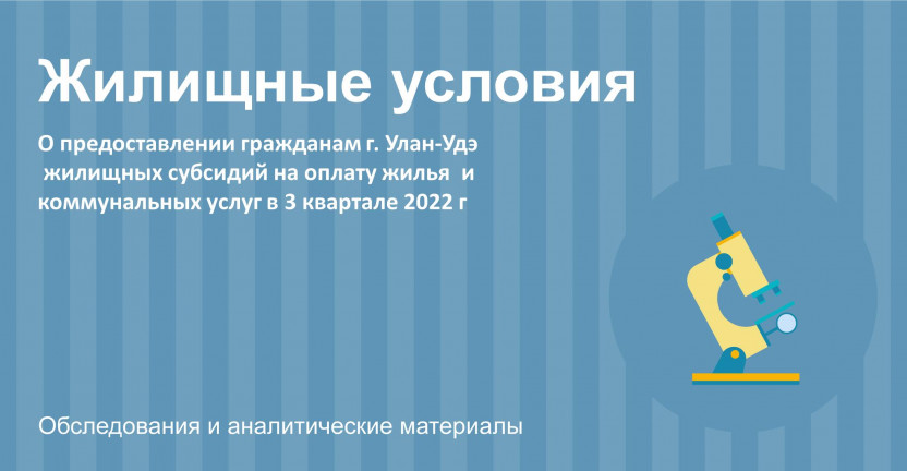 О предоставлении гражданам г. Улан-Удэ  жилищных субсидий на оплату жилья  и  коммунальных услуг за январь-сентябрь  2022 года